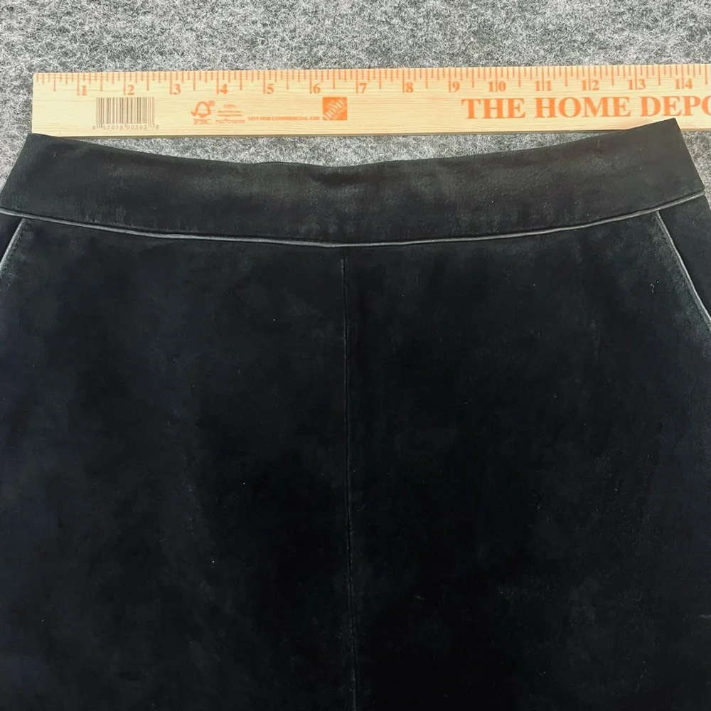 Ann Taylor Loft 100% Leather Pencil Skirt Black Size 6P Classic Western Business - Picture 10 of 12